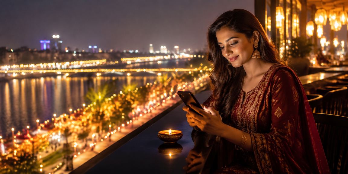 Luxury casino entertainment event during Diwali festival in Ahmedabad