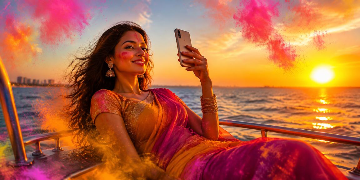 Celebration of deposit bonus during Holi festival at Indian casino