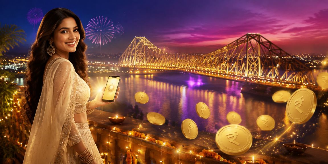 Mobile casino app showing rupee balance in Kolkata user hands